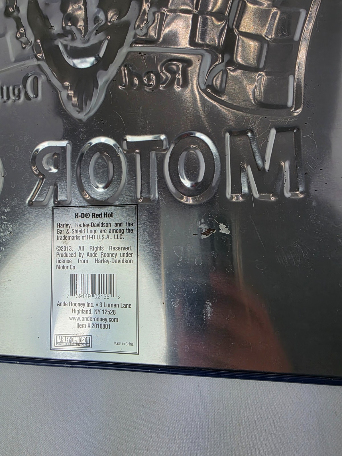 Harley Davidson Red Devil Motor Oil Metal Sign 15" x 13"