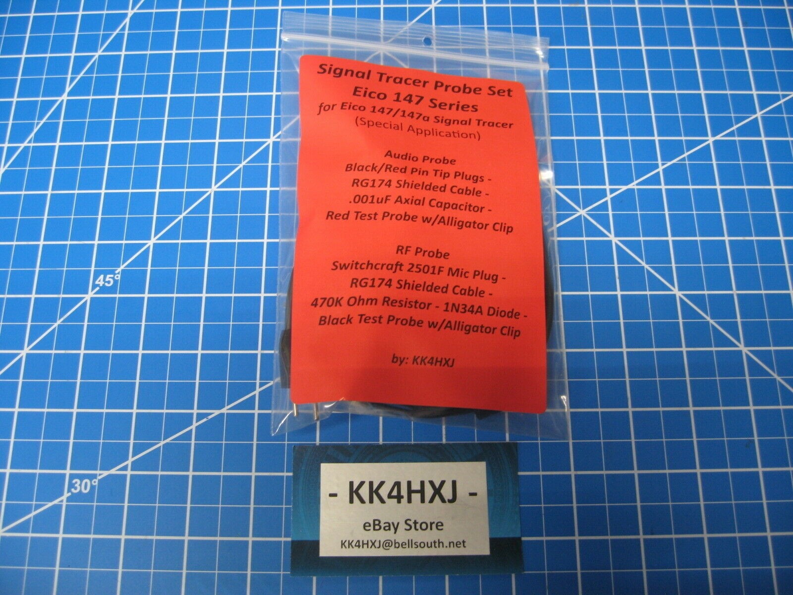 Custom RF & Audio Probe Set for Eico 147/147A & 145A Signal Tracer - Assembled