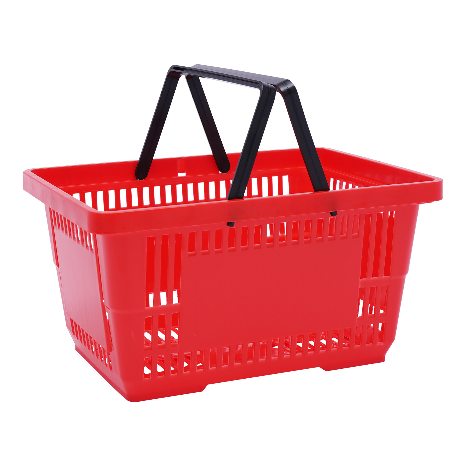 12 Pcs 18L Plastic Shopping Baskets with Handle for Grocery & Organization