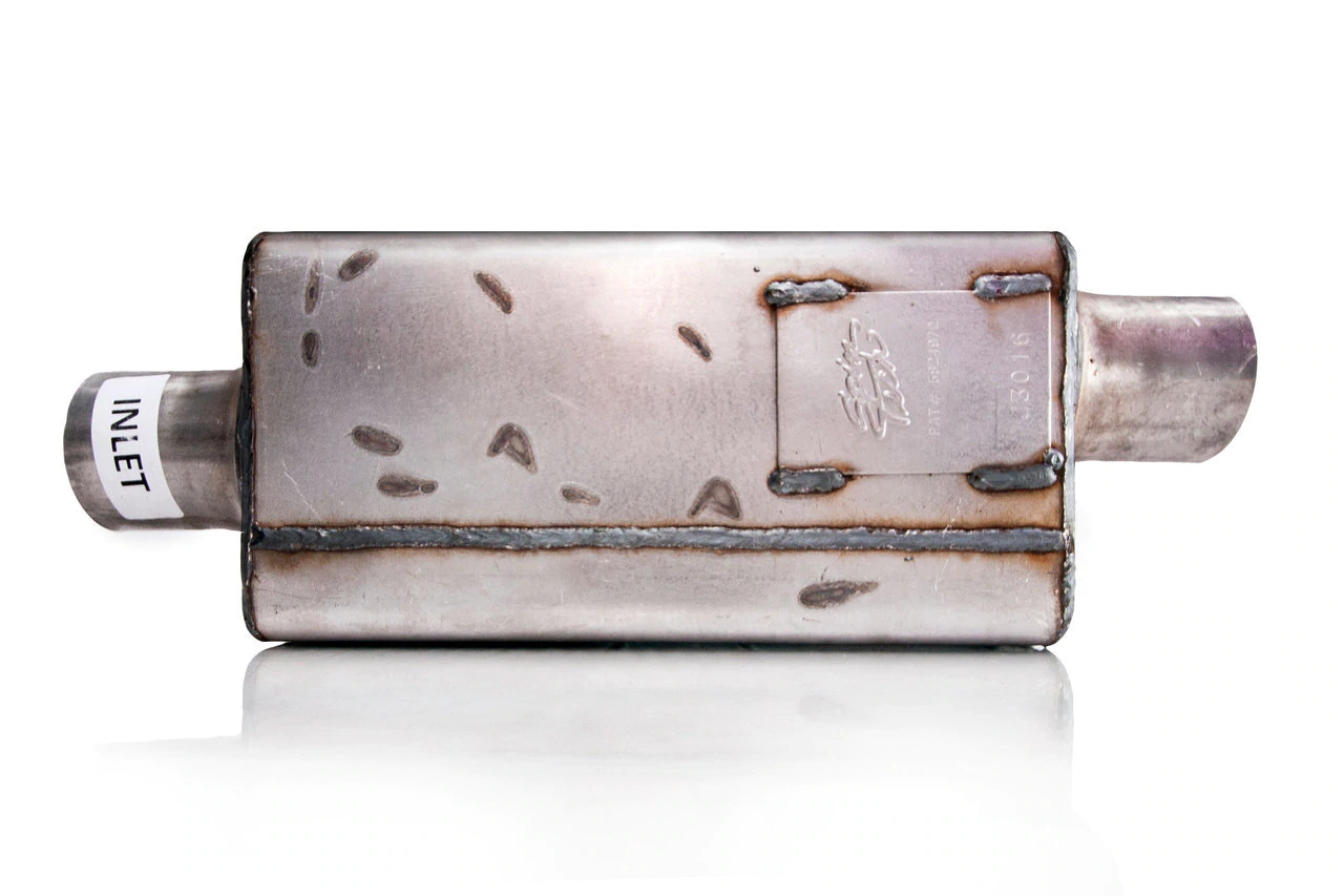 2 SPINTECH MUFFLERS 6442 Pro Street 6000 series 3" Center In / 3" Offset Out