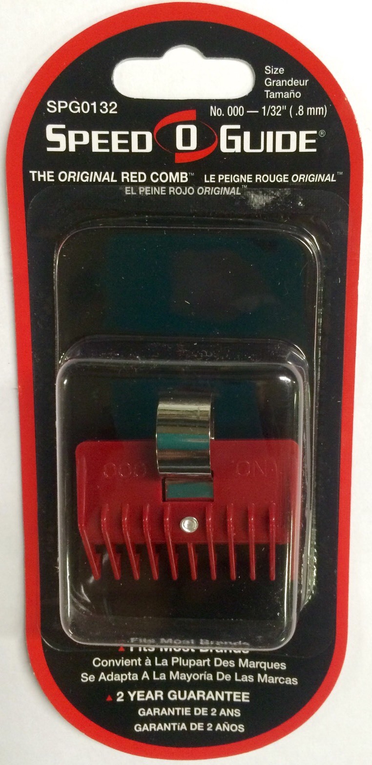 SPEED O GUIDE Set of Attachment Clipper Combs RED Set of EIGHT Combs NEW