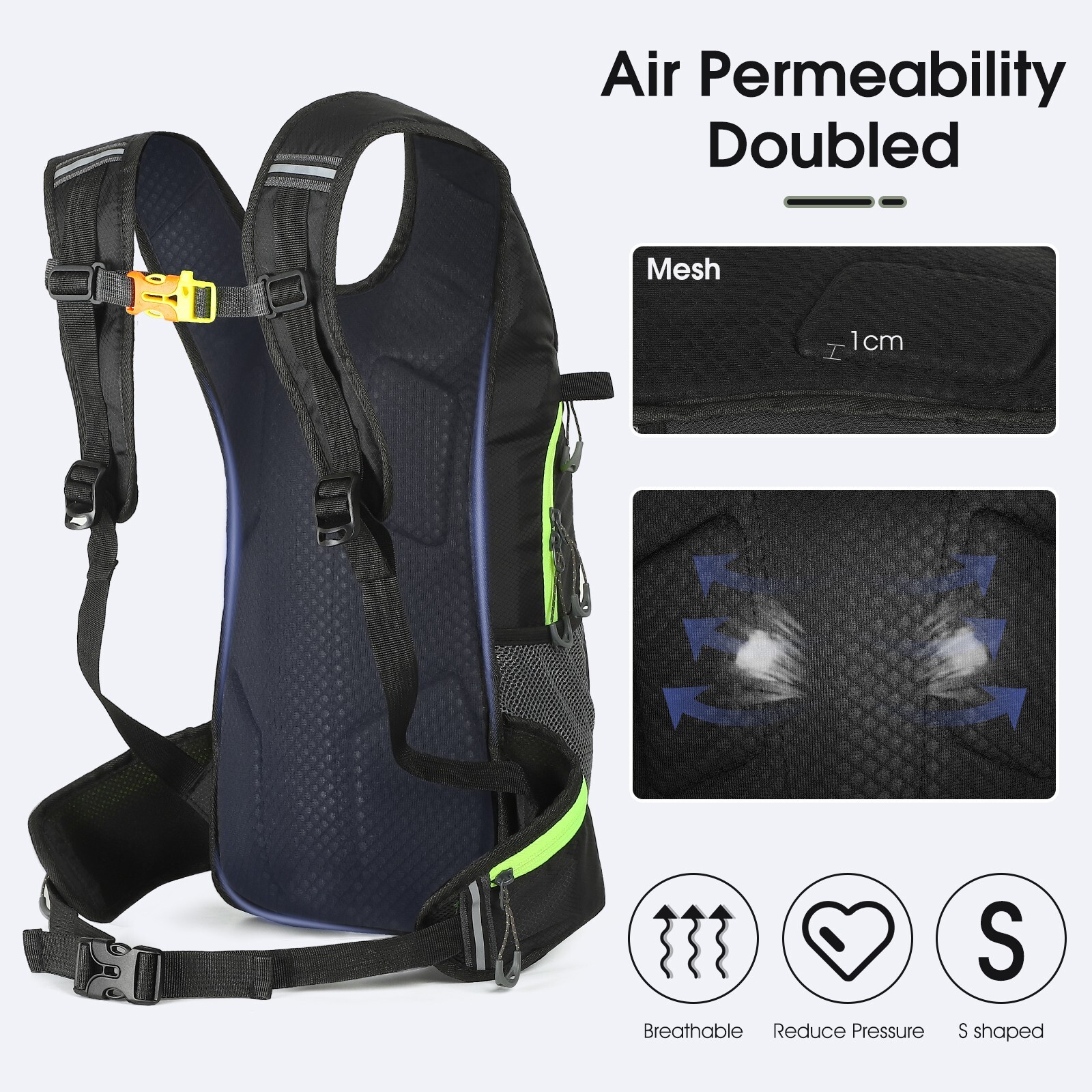 WEST BIKING Cycling Hiking Outdoor Sports Hydration Packs Backpack 16L Bag Green