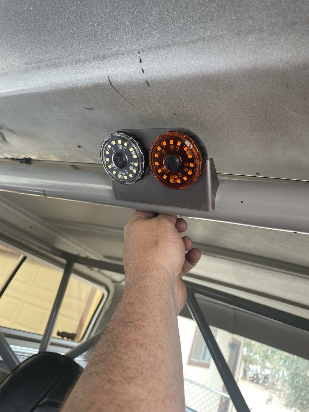 KC Cyclone weld on mount tab, double light for 1.75 tubing