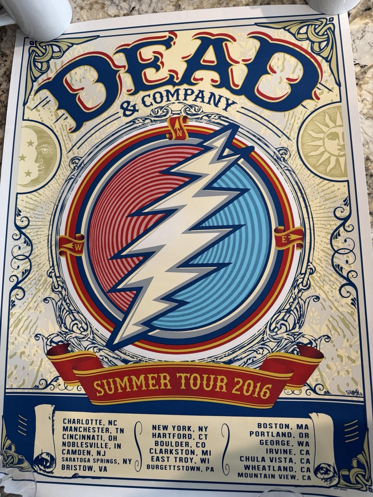 Dead and Company 2016 Summer Tour Poster 18x24