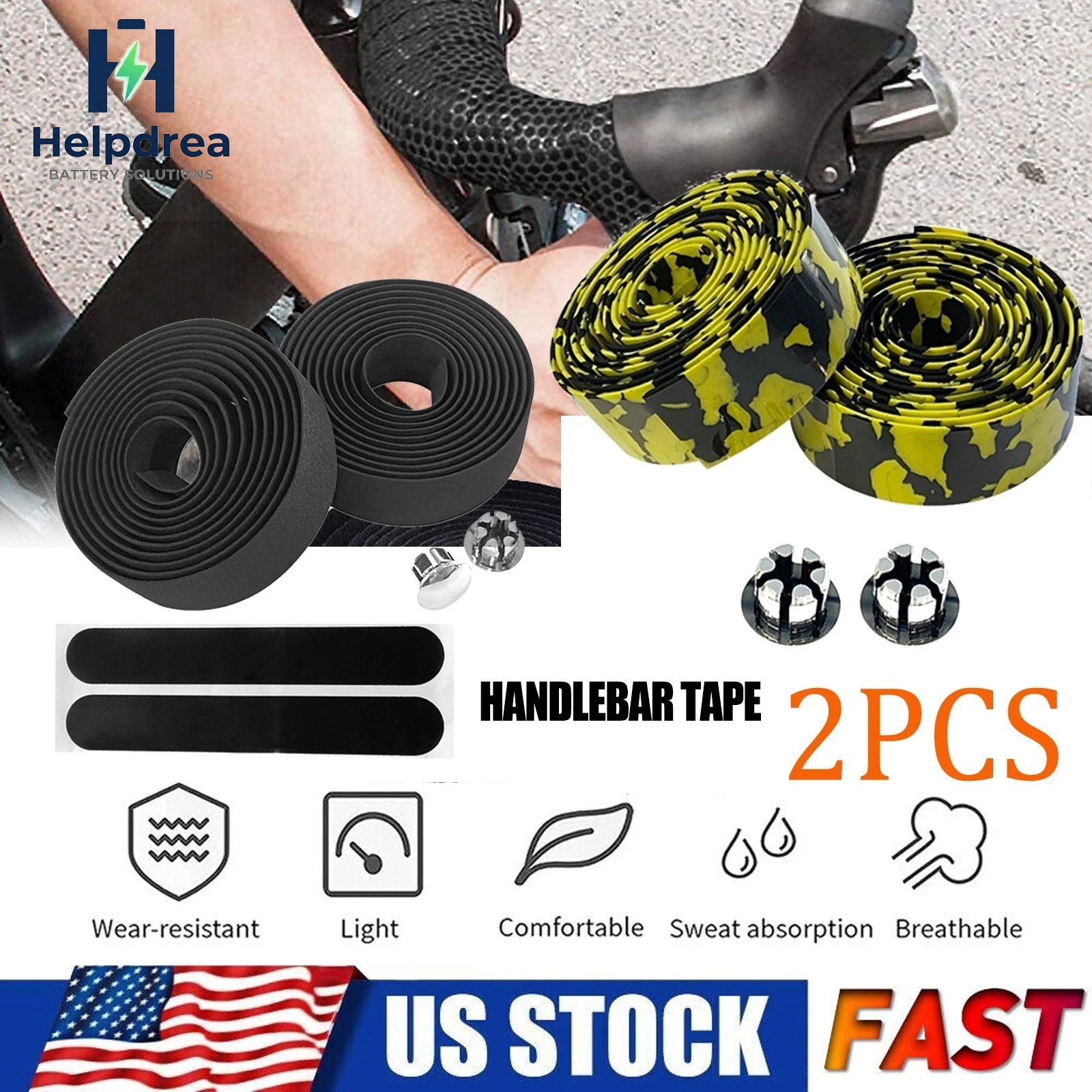 2PCS EBIKE BICYCLE HANDLEBAR HEAVY DUTY GRIP TAPE ROAD BIKE CYCLOCROSS BAR PAD
