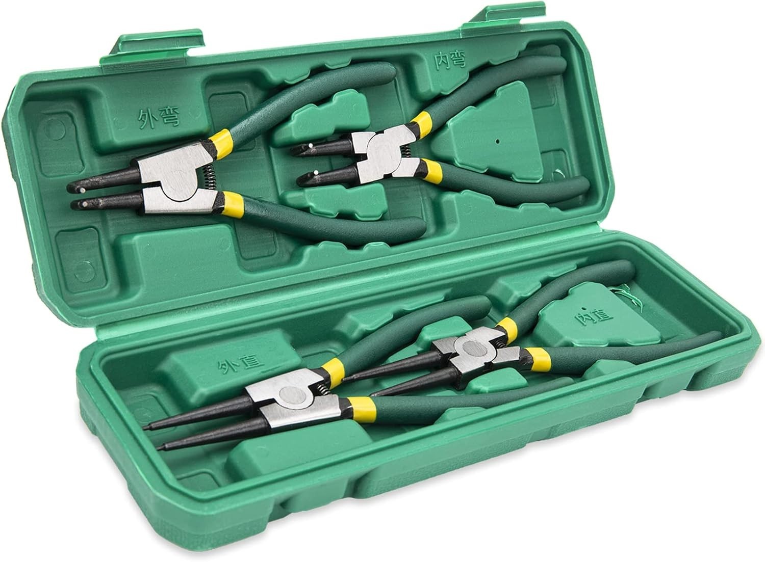 4Pcs 7" Internal/External Snap Ring Pliers Set Heavy Duty Circlip Pliers Kit