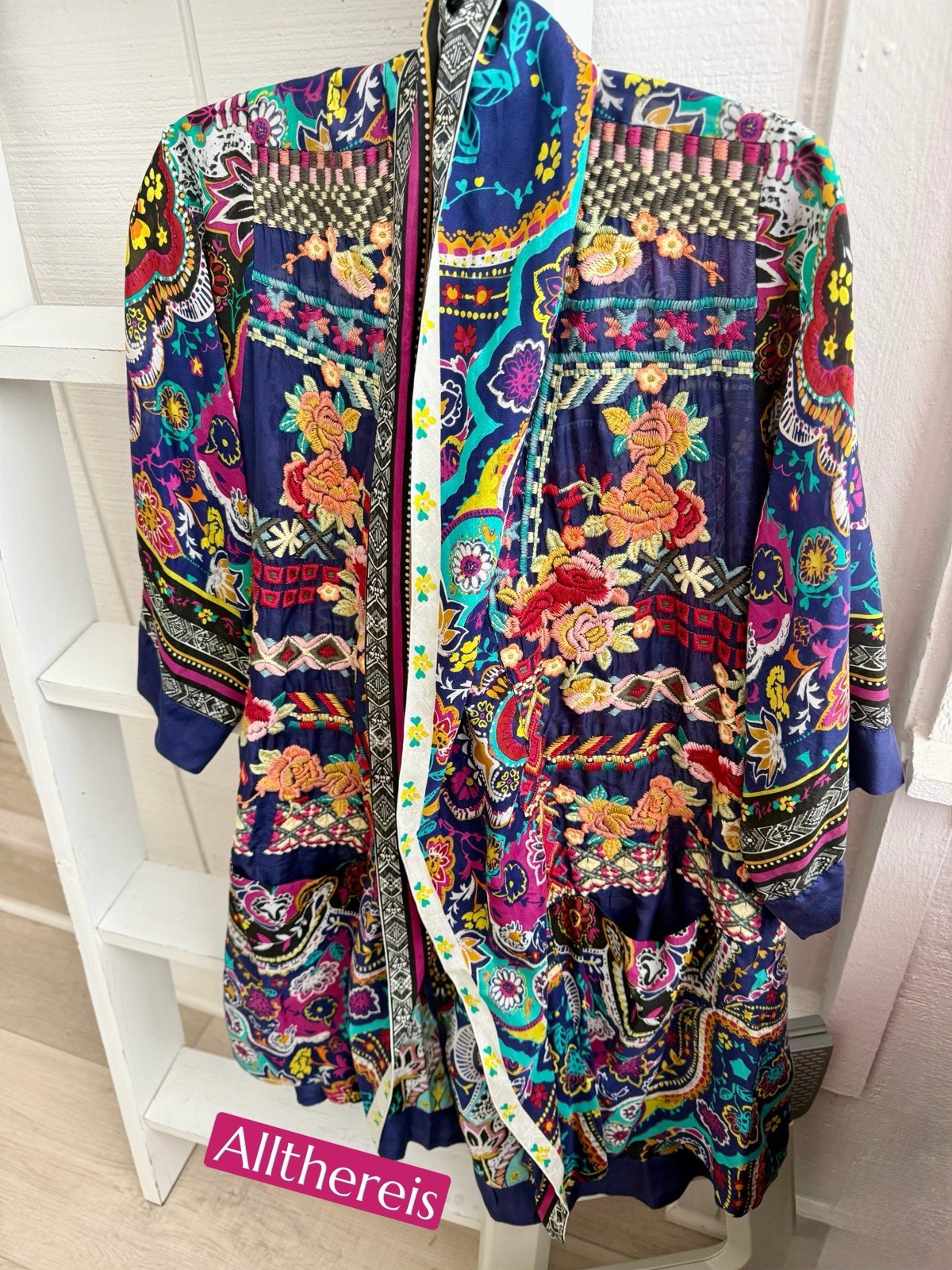 New With Tag Johnny Was Hanna Silk Kimono XS (2-6)