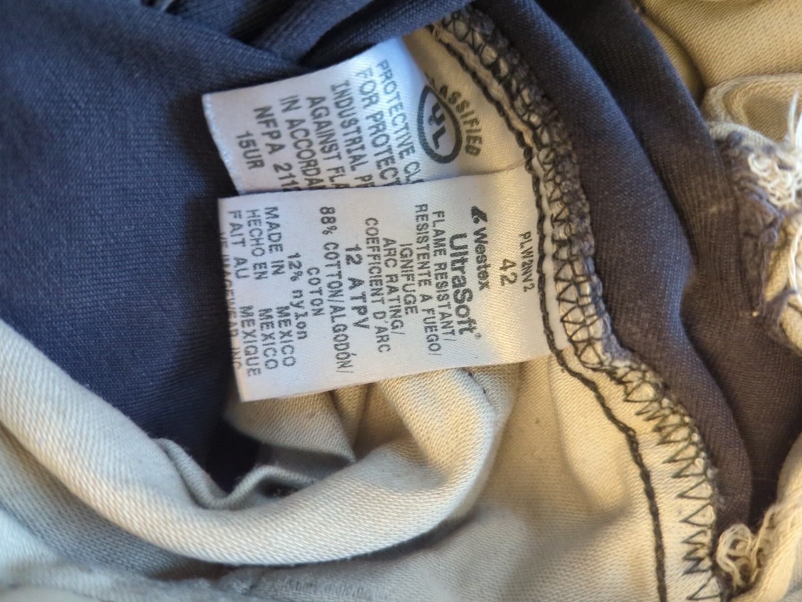 Bulwark FR Fire Resistant Work Pants CAT 2 NFPA 2112 Navy Mens 42 x 28