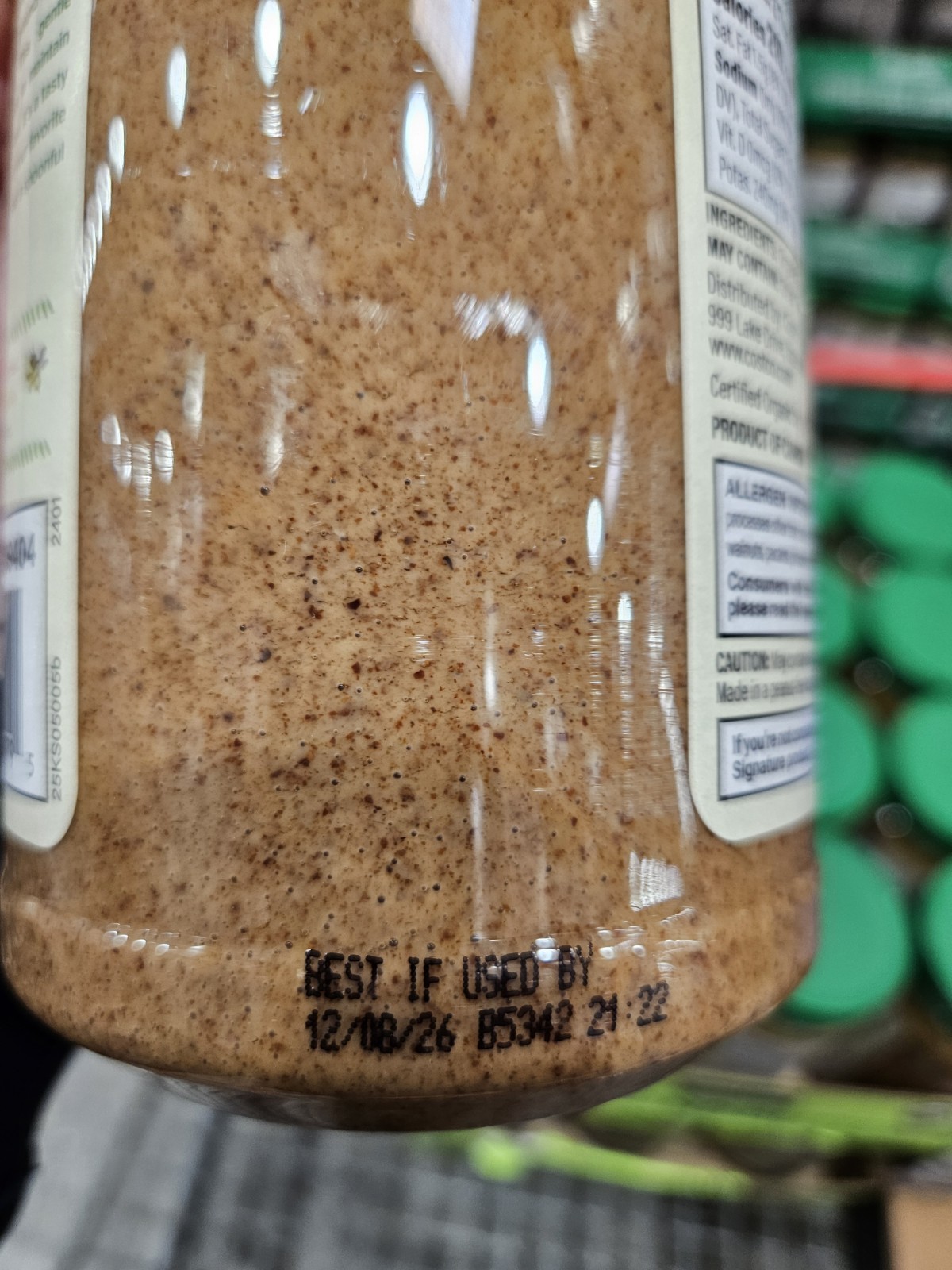 Kirkland Signature Organic Creamy Almond Butter, 27 Ounce (2 PACK) Kosher,