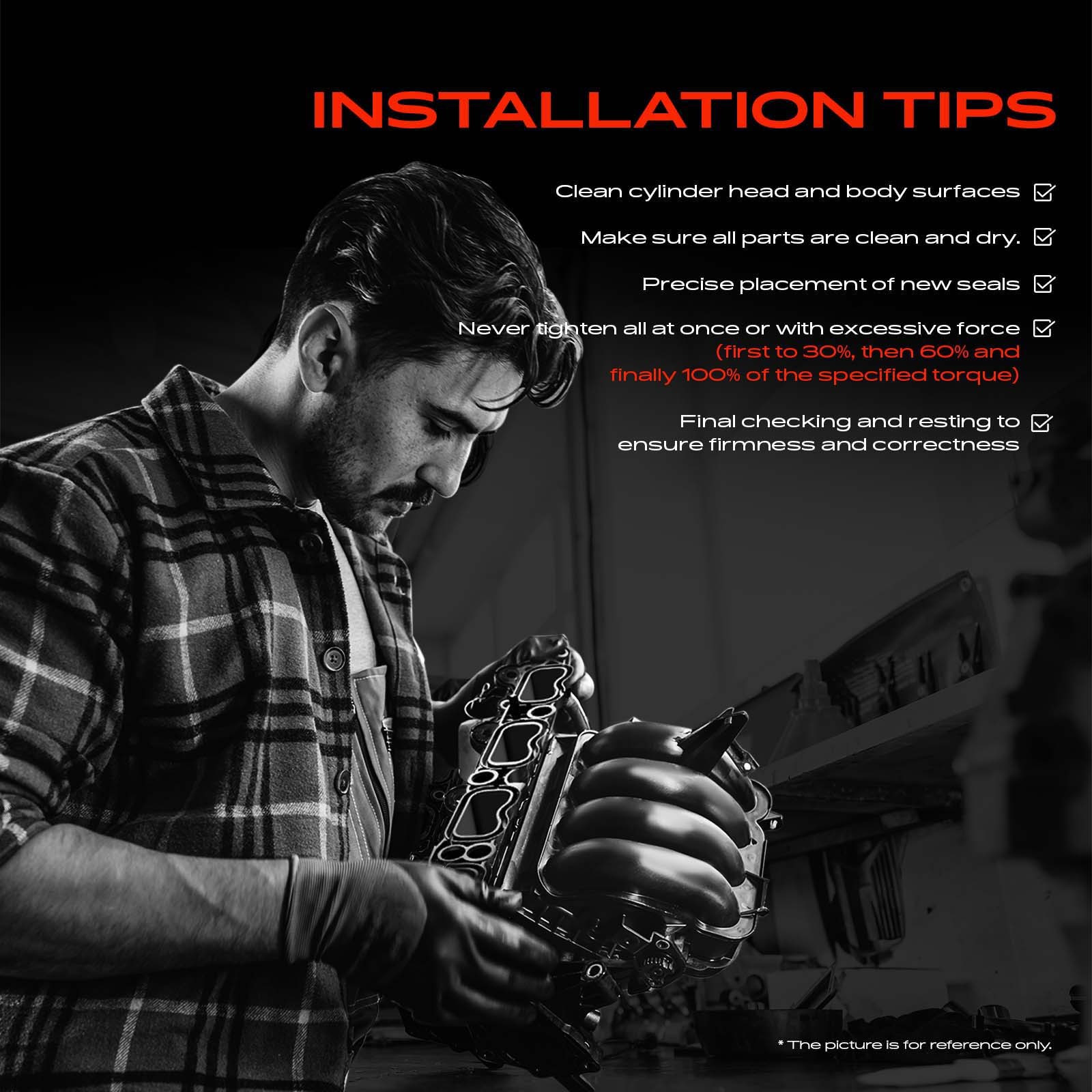 Fuel Injection Plenum Gasket Set for Ford Fusion Edge Mazda 6 Lincoln Mercury