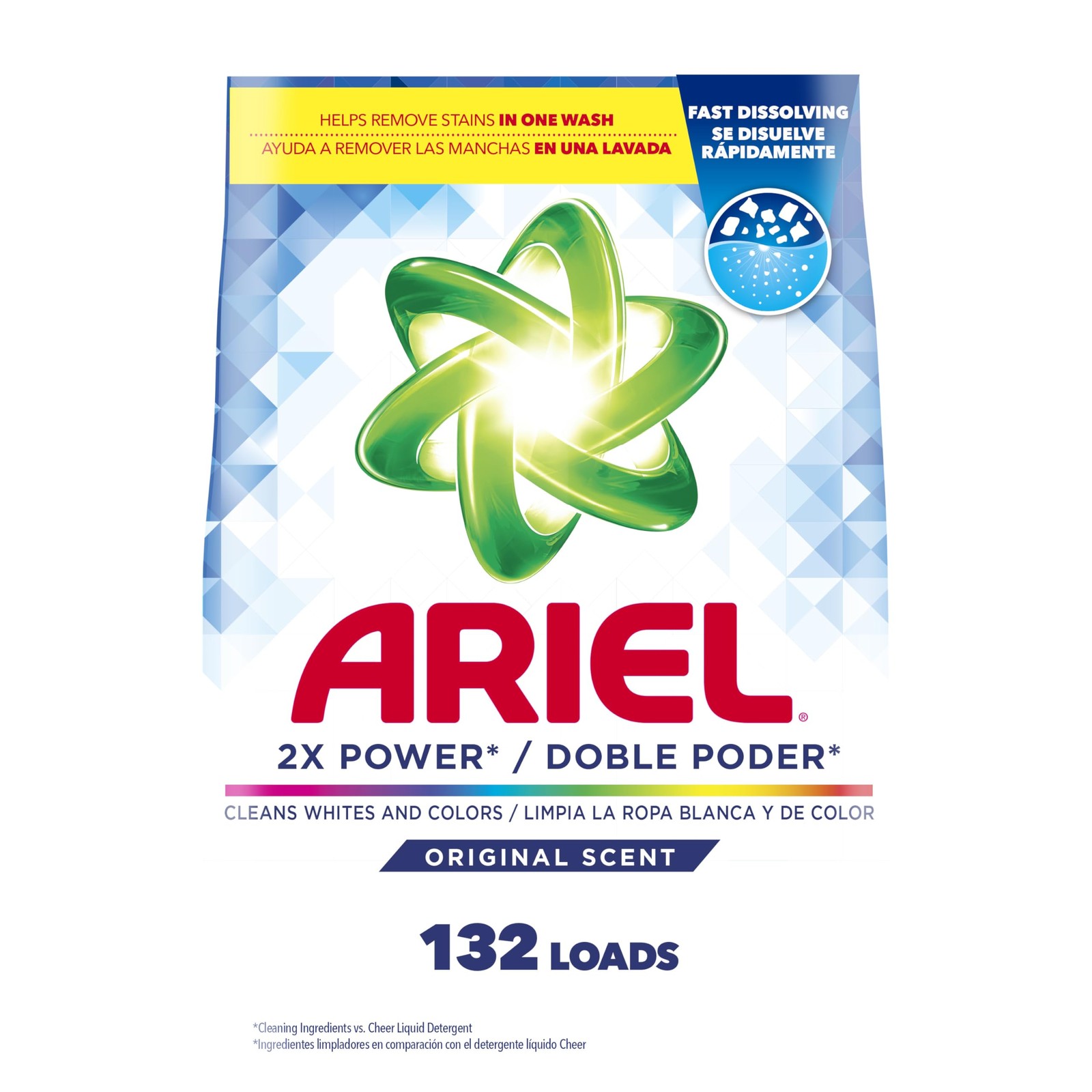 Ariel Powder Laundry Detergent, Original Scent, 211 oz, 211 Ounce (Pack of 1)