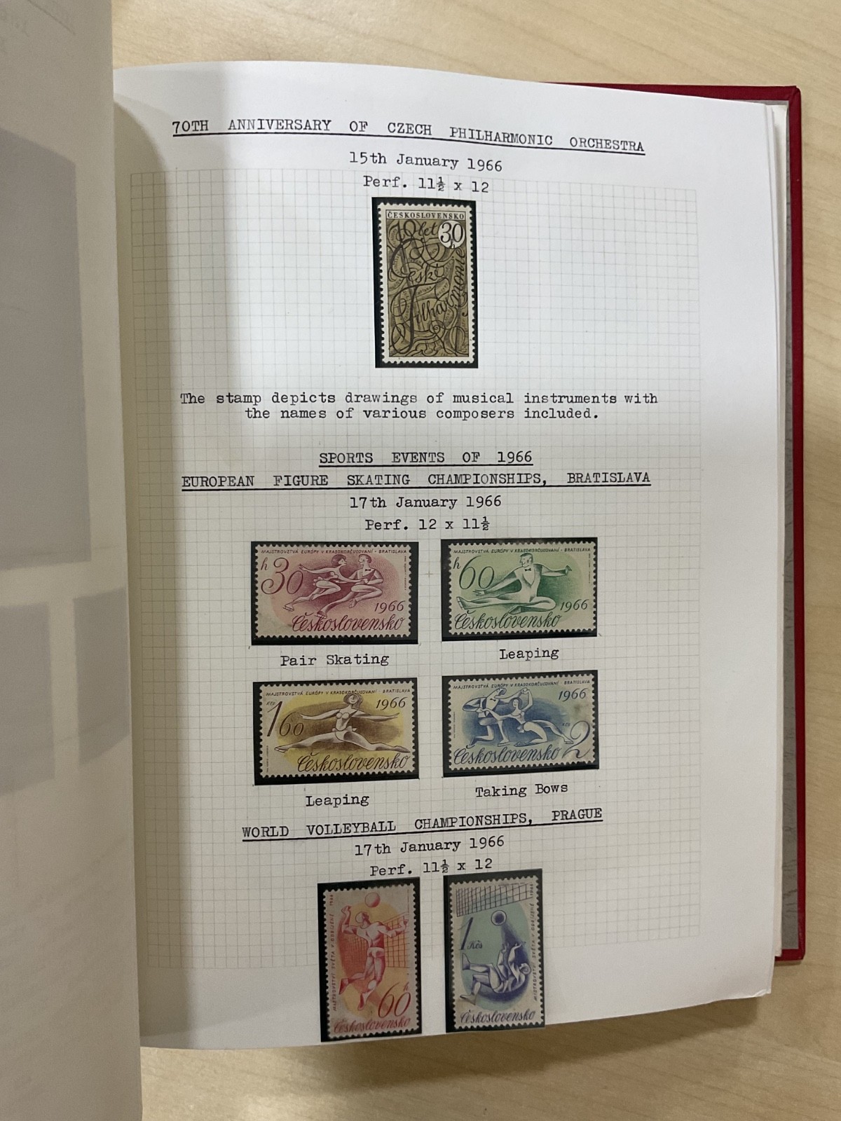 Czechoslovakia stamps. 1938 - 1970. Mint. Well written up album. G/109