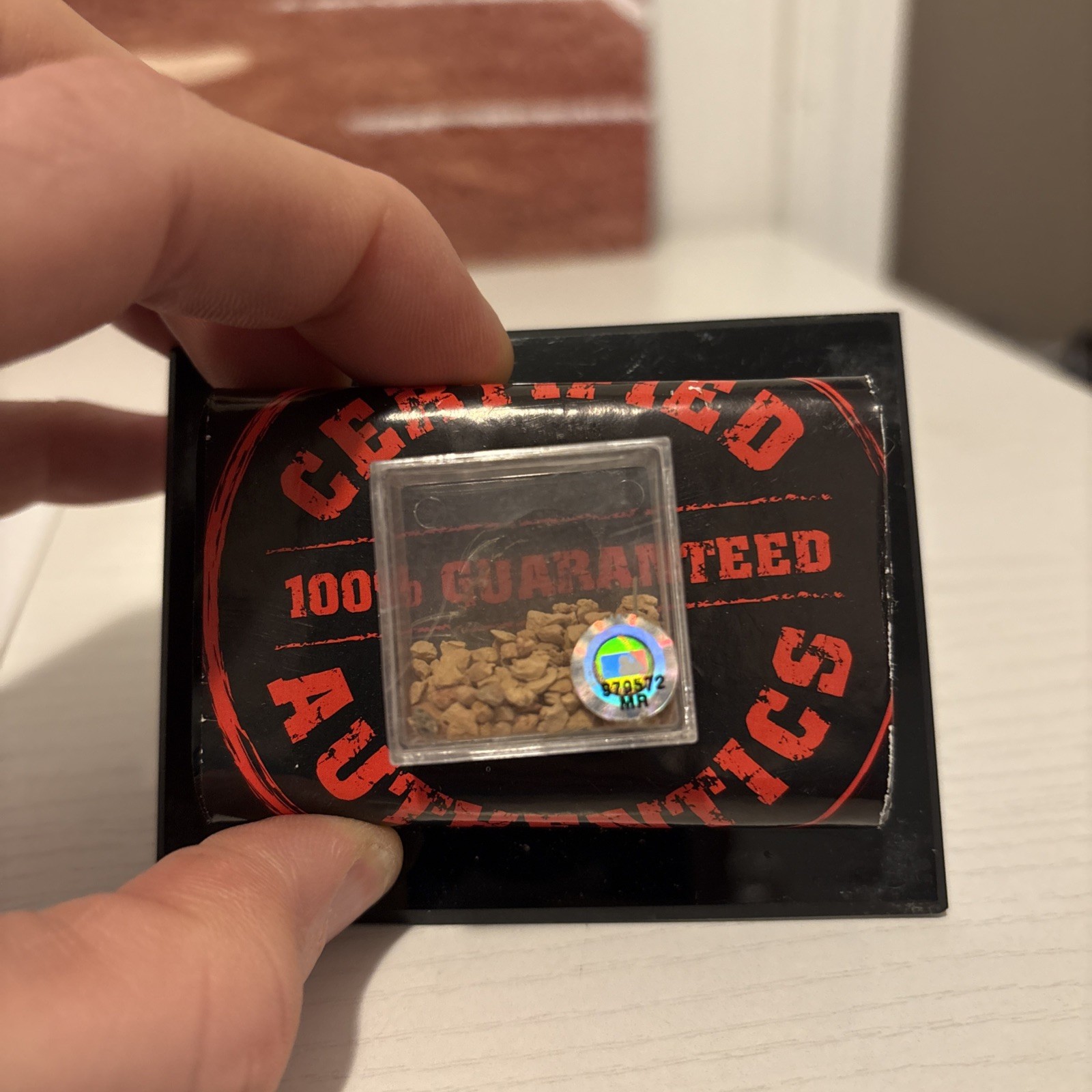 Albert Pujols Certified Authentics Mounted Memories Game Used Dirt