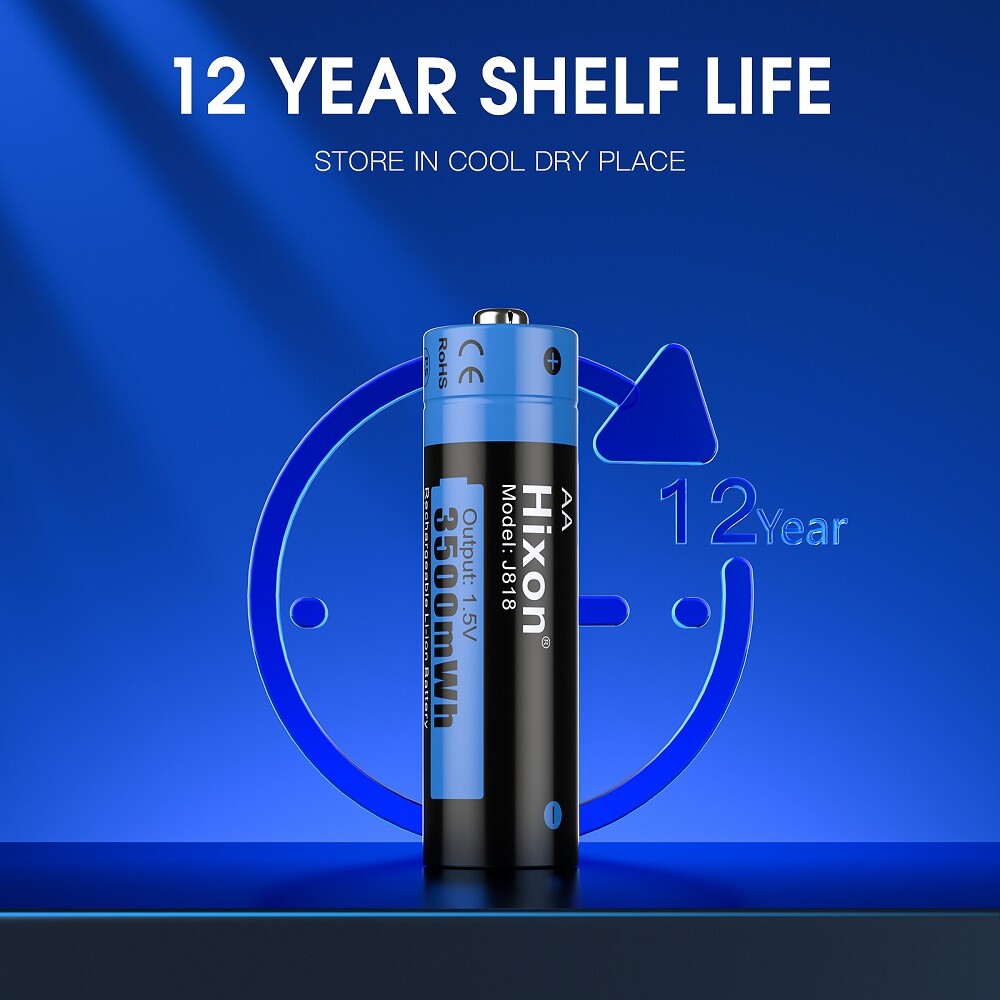 Hixon 1.5V AA Lithium Rechargeable Batteries 3500mWh AA Batteries for Blink Lot