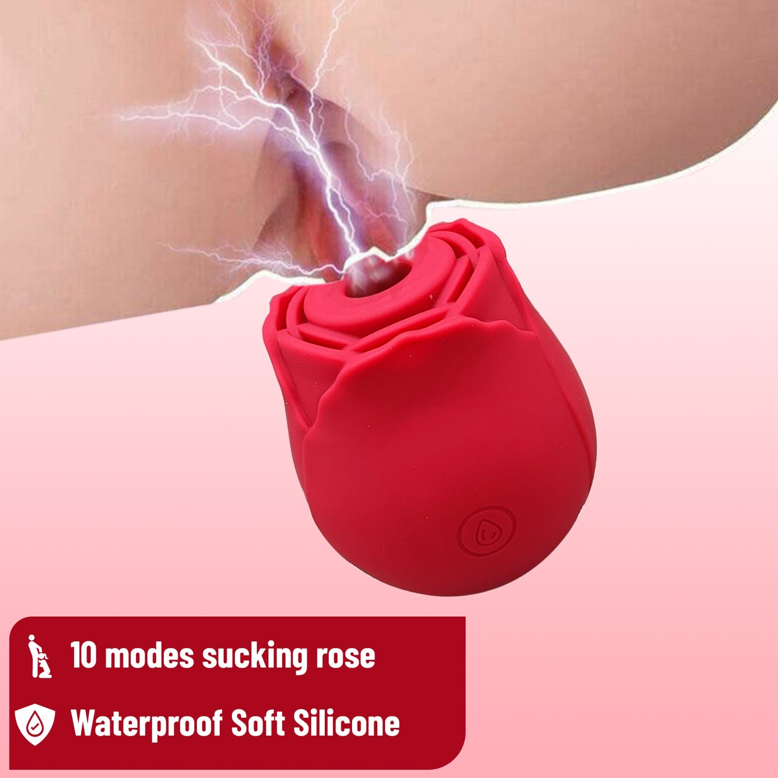 Rose Sucking Vibrator Clitoral G-spot Suction Thrusting Dildo Sex Toy 10 Speed
