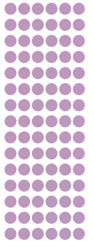 1/2" Lilac Dots Round Vinyl Color Coded Inventory Label Stickers Half Inch Dot