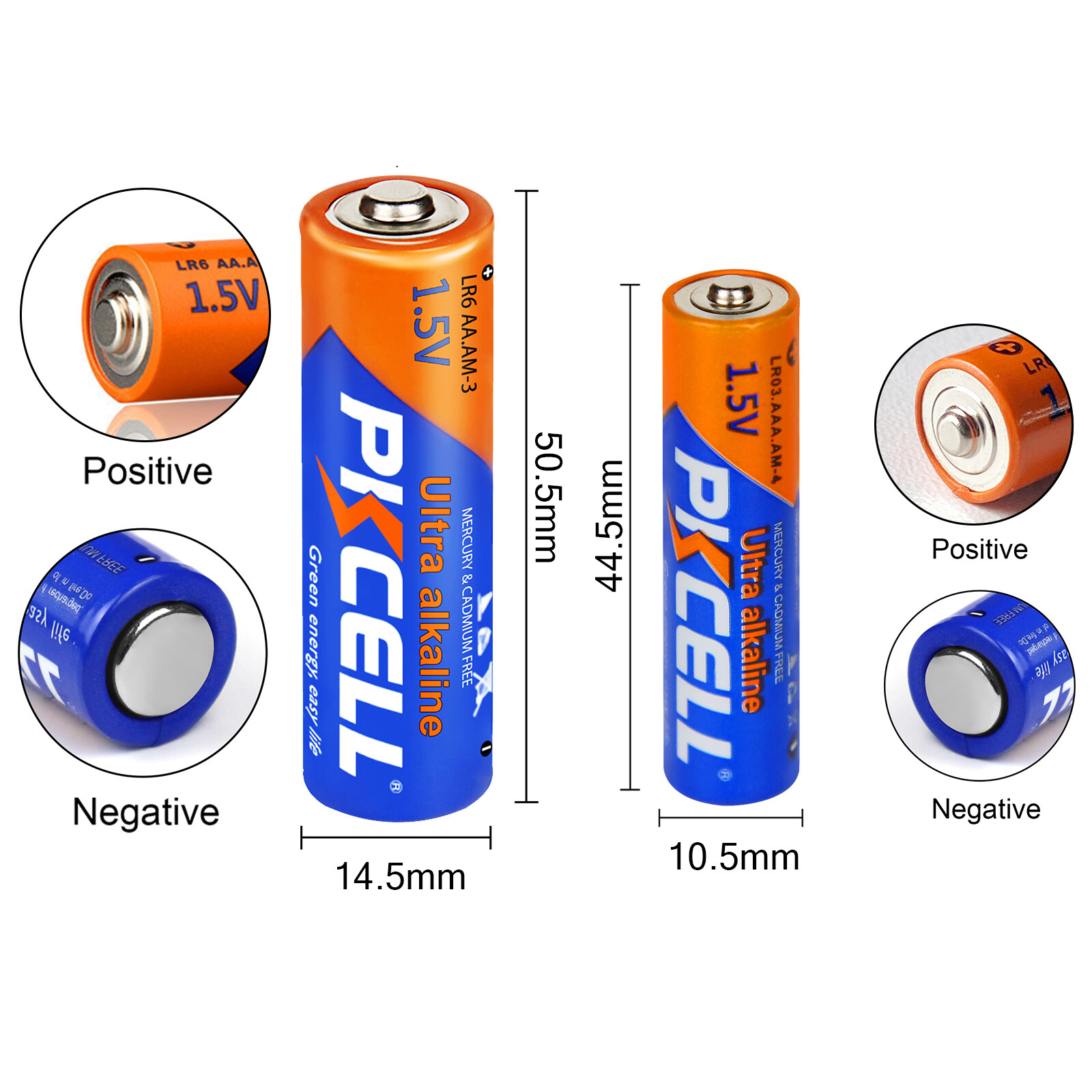 AA & AAA Industrila Alkaline Batteries LR6 MN1500 MN2400 LR03 Cell(Combo 100pcs)