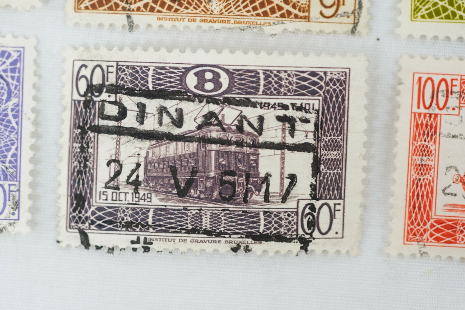 1949 Belgium Locomotive Stamps w/ Commemorative Electric Locomotive Q327