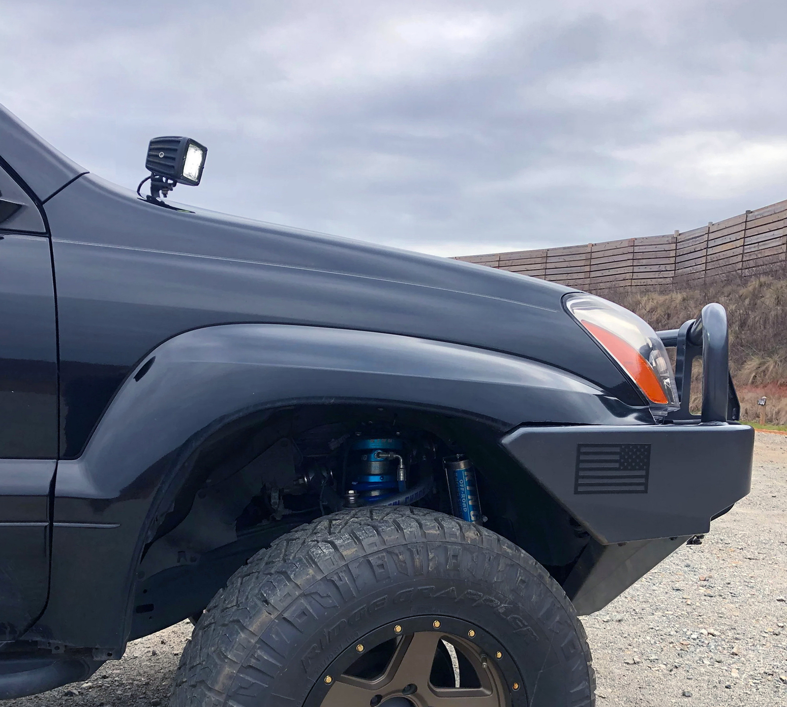 Hood Hinge Mount A-Pillar LED Ditch Light Bracket For Lexus 03-09 GX470 J120 LC