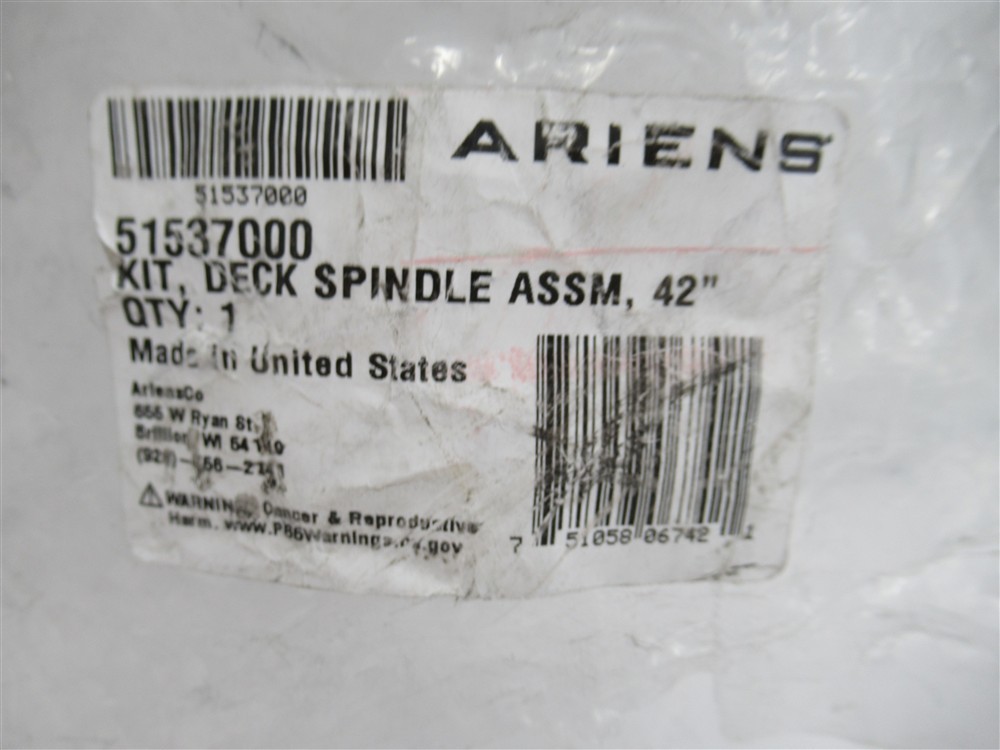 Ariens Gravely 5153700 Deck Spindle ASSM ZT X XL 42" Ikon X XD 42"