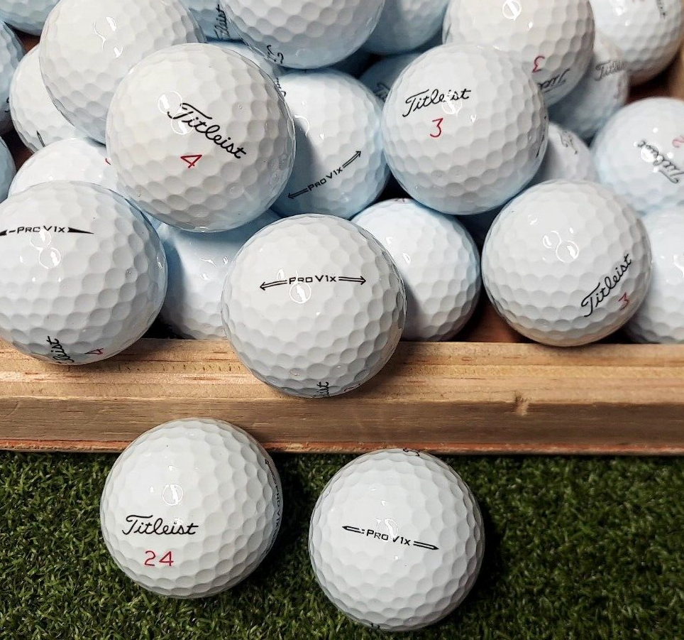 50 Titleist Pro V1x AAAAA Mint Used Golf Balls 5A