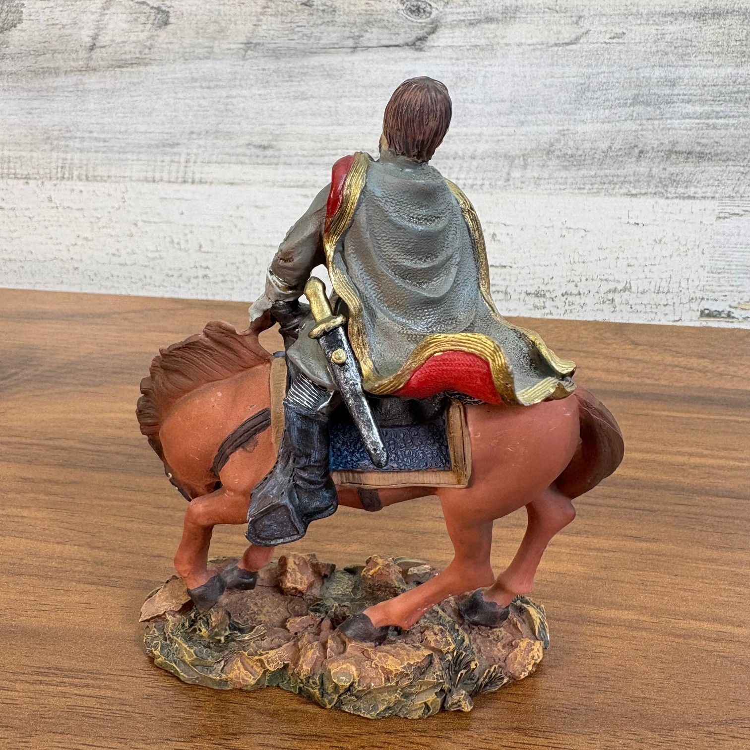 Civil War Stonewall Jackson Mounted Battle Scene Figure Hand Painted Resin 4"x5"