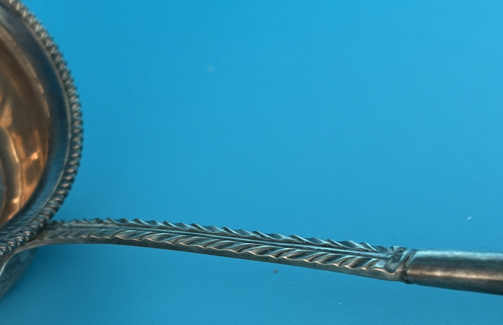 Antique 18th c. English Silver Toddy Punch Ladle