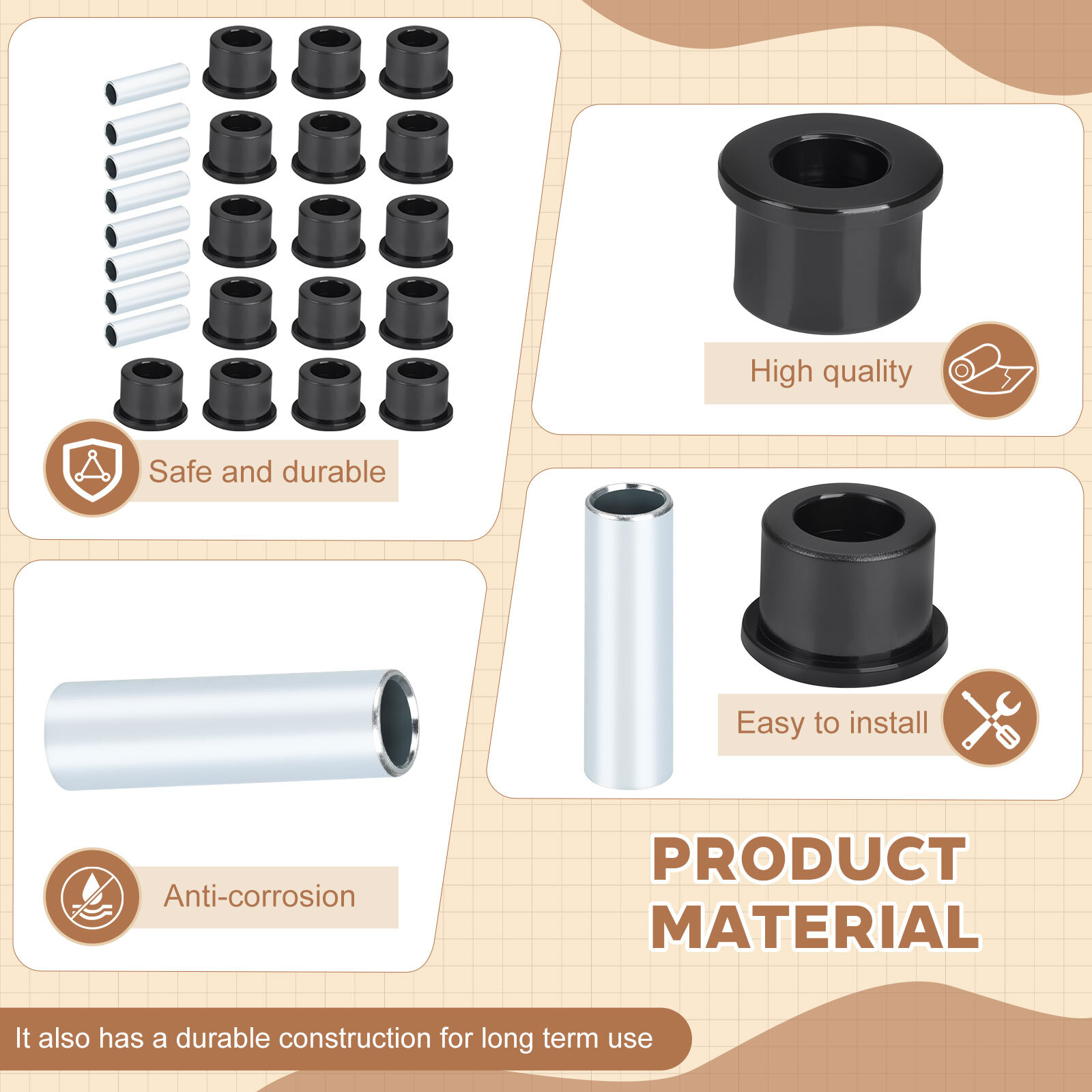 Full Set A-Arm Bushing Kit For Honda TRX400X TRX450ER TRX 400EX 450R 1999-2014