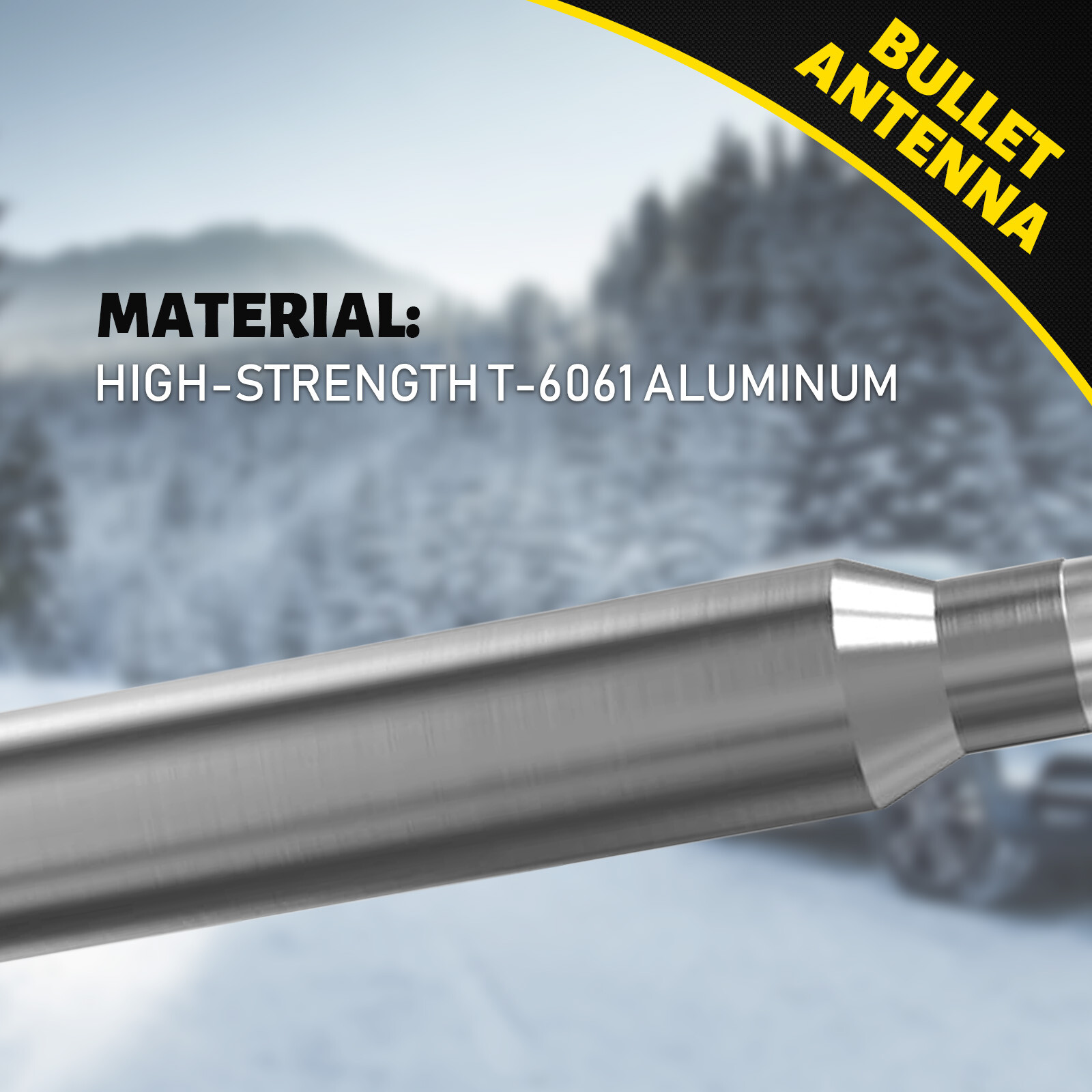 Silver BULLET ANTENNA 50 CAL for CHEVROLET SILVERADO 1500/2500/3500/GMC SIERRA