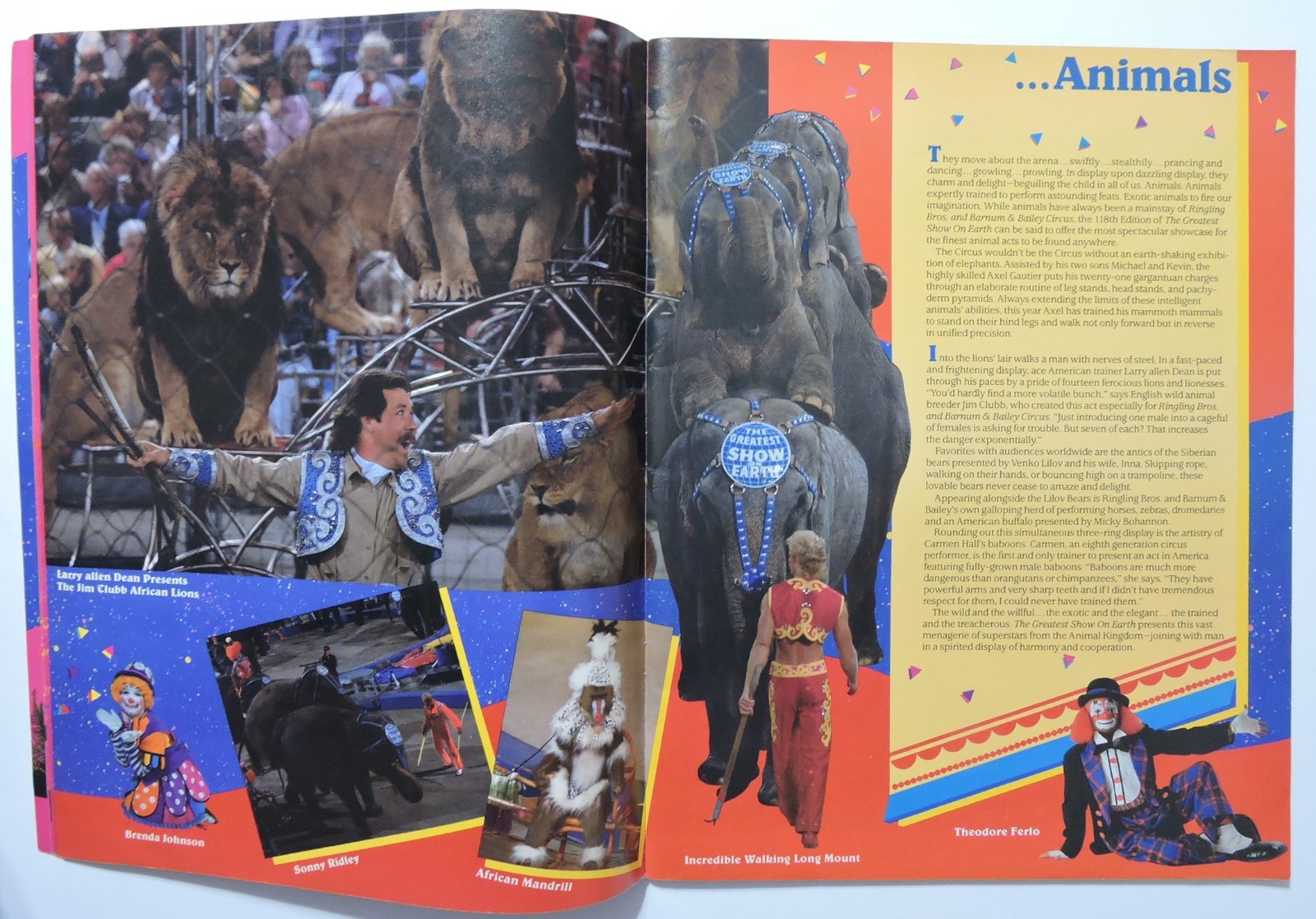 1988 Ringling Brothers Barnum & Bailey Circus Program 118th edition w/ Poster
