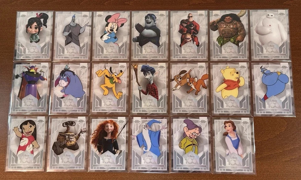 2023 Disney Topps Chrome 100 Years COMPLETE BASE Full SET #1-100 Mickey Elsa