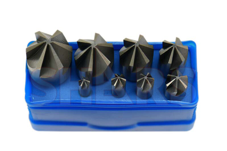 Shars 8 Pcs 82 Degree 6 Flute HSS Machine Countersink Set New #}