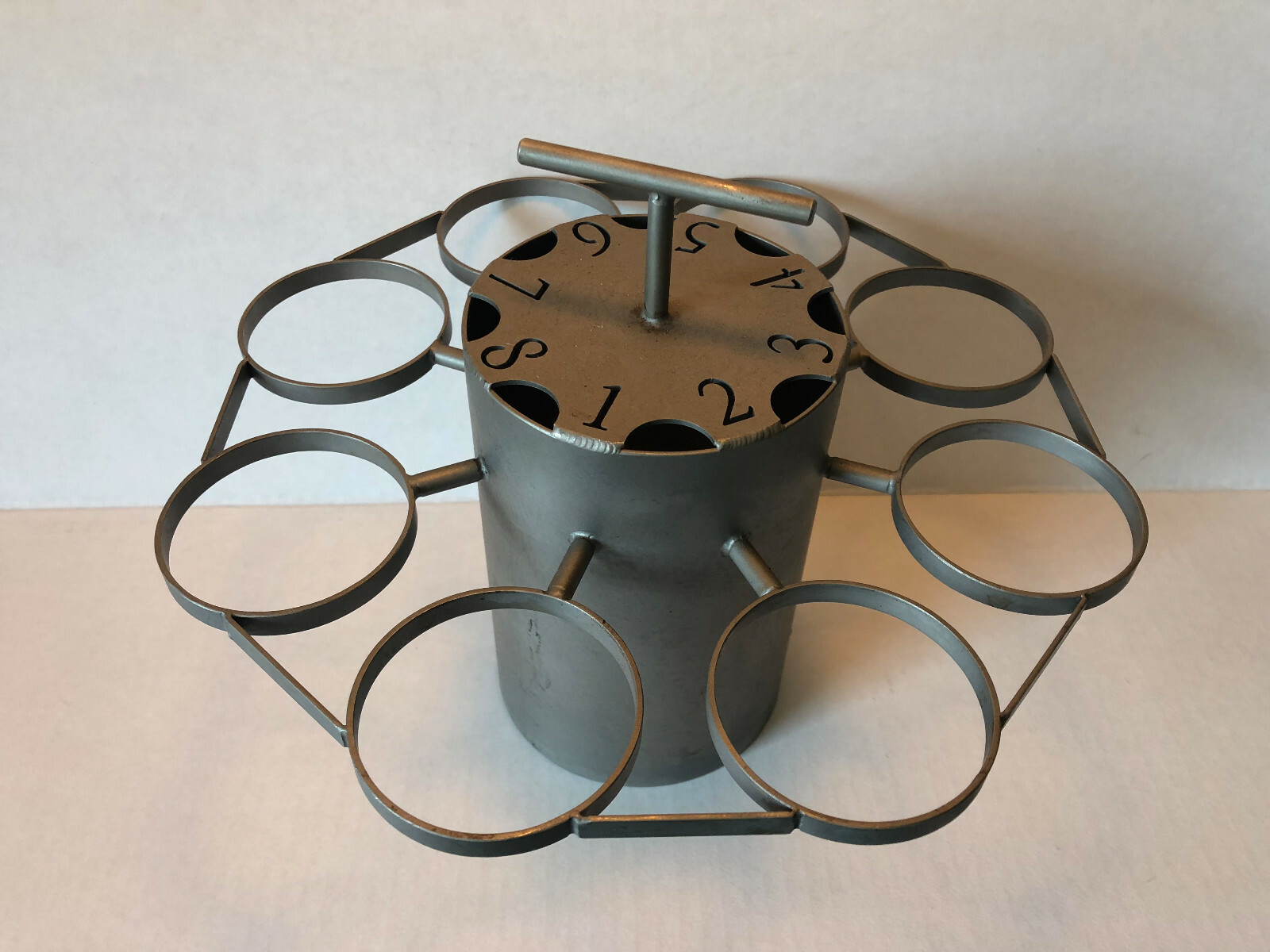 Whiskey Flight Industrial Style 8 slots metal mancave barware Bourbon Scotch