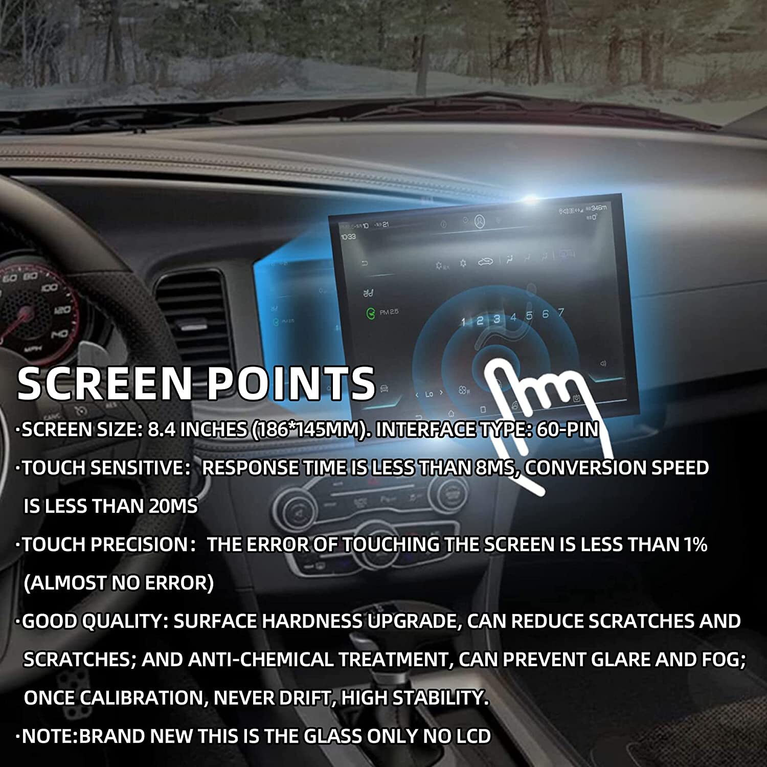 2018-23 Dodge RAM 1500 2500 3500 4500 8.4" Uconnect LCD Monitor Touch Screen US