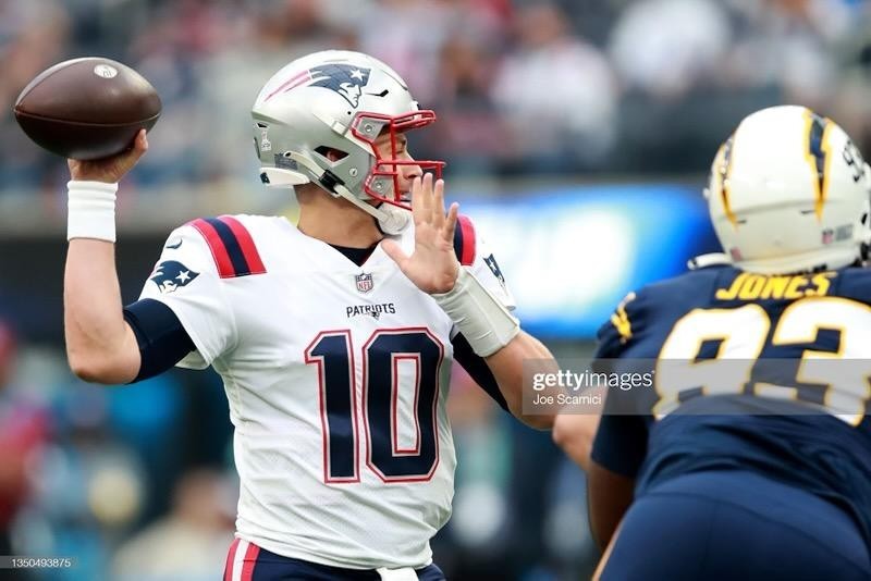 Mac Jones Autographed Game Used Photomatched Rookie Football Career High 🔥