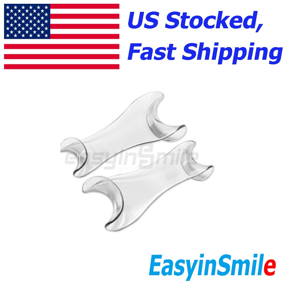 2 pcs Easyinsmile Double Side Dental Cheek Retractors Mouth Opener Lip Clear