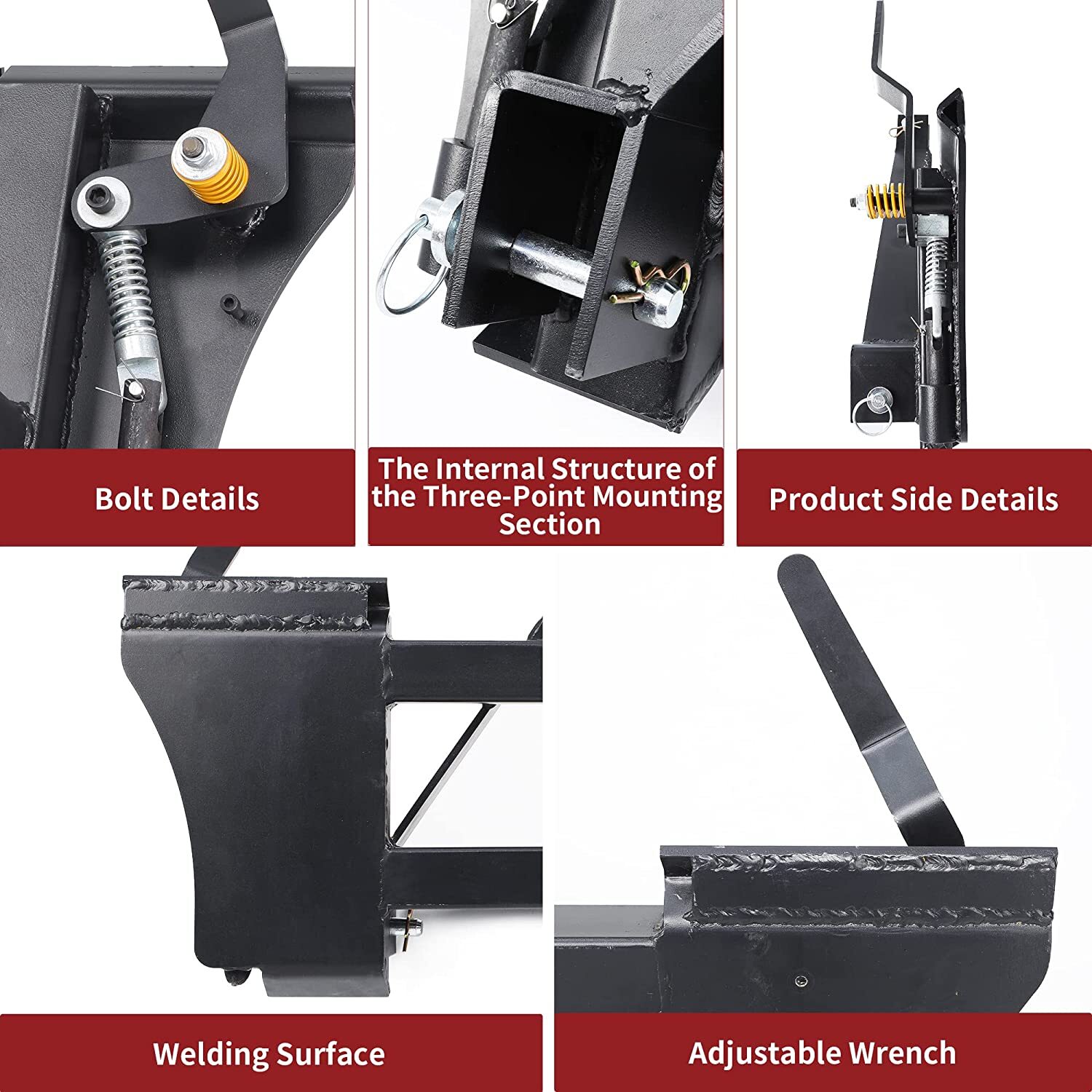 3 Point 3 Pt Skid Steer Quick Tach Conversion Adapter Fit For Cat 1 Tractor US