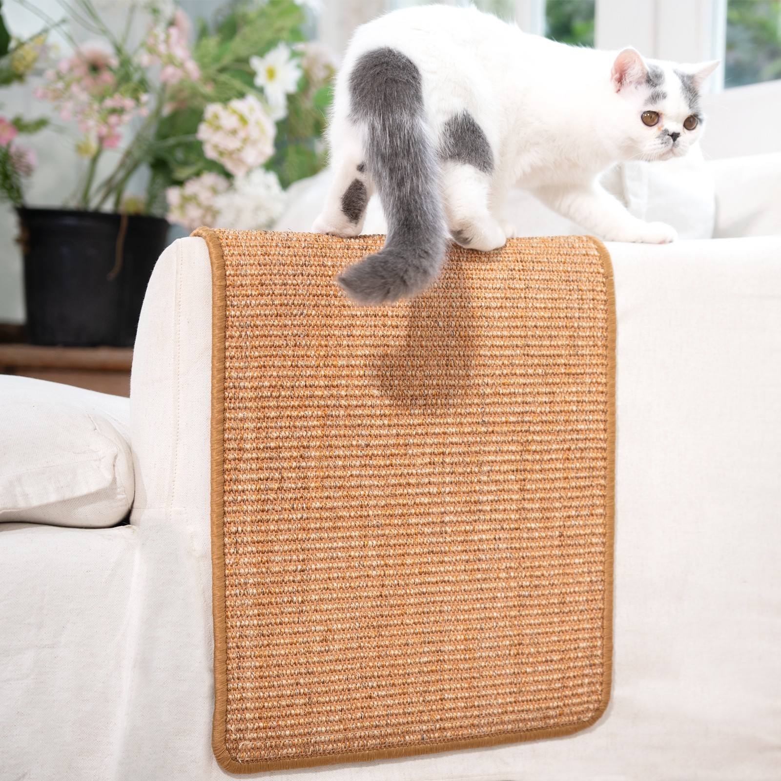 Cat Scratcher Mat, 23.6 X 15.7 Inch Sisal Cat Scratch Pad, Furniture Protection