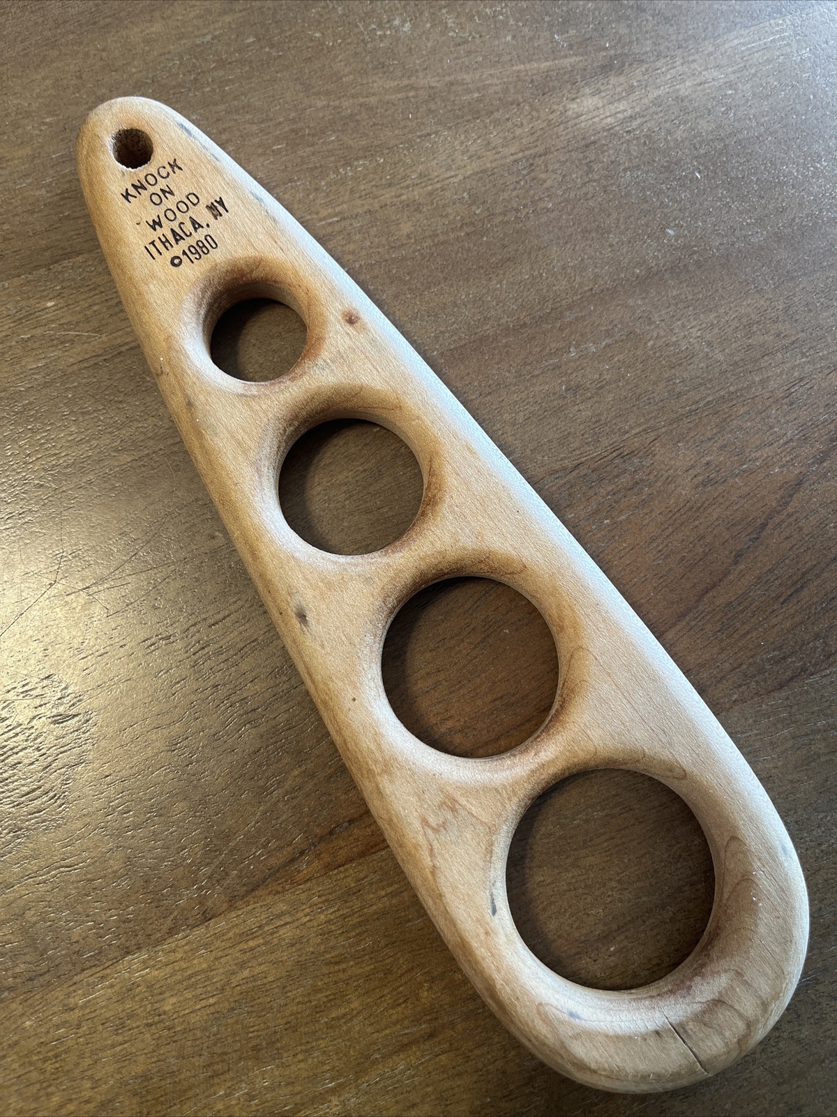 Vintage 1980 Wooden Pasta Serve Measure by KNOCK ON WOOD Ithaca NY Danish Modern