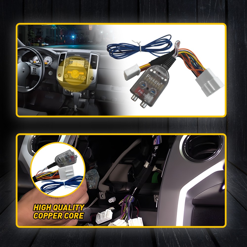 For Nissan Stereo Radio Add AMP Subwoofer Amplifier Plug Adapter Wiring Harness