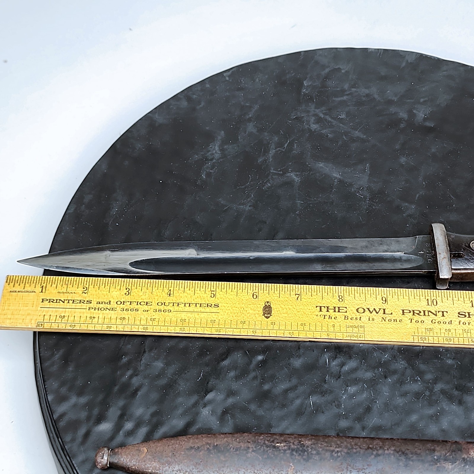 WWII German S84/98 Bayonet K98 Rifle 41fnj 9858 w/Matching Scabbard Knife