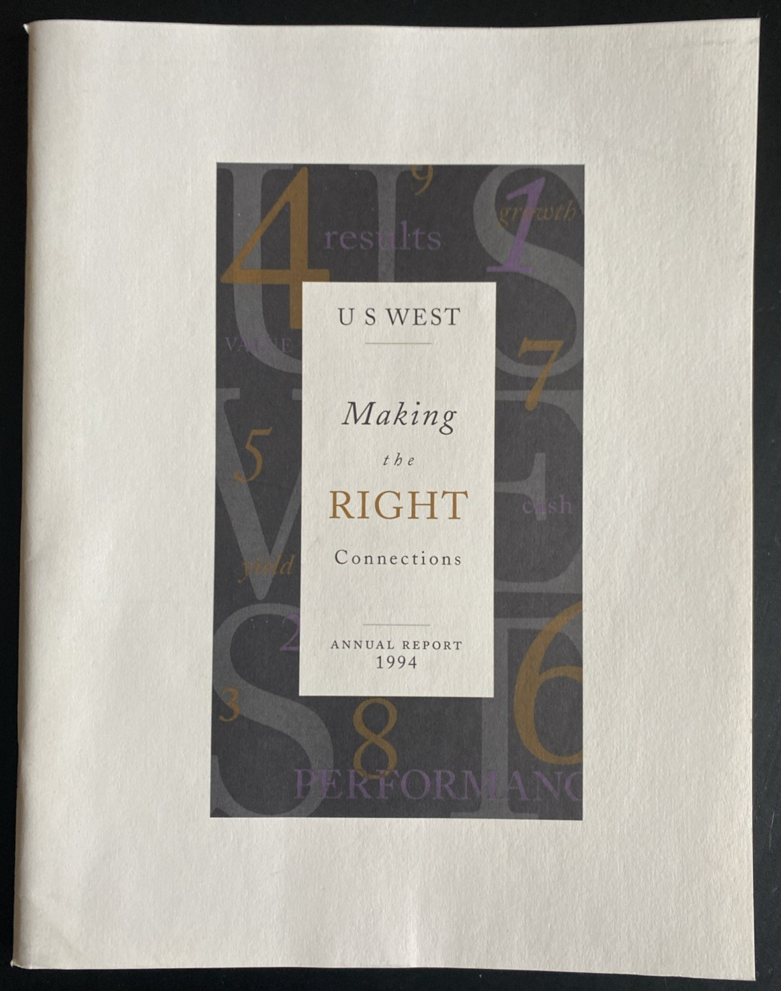 Vtg 1994 Annual Report US West Inc Colorado -Dick Cheney Board Member- 56 pgs