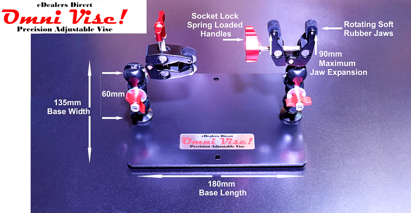 Omni Vise System With Rotating Rubber Jaws