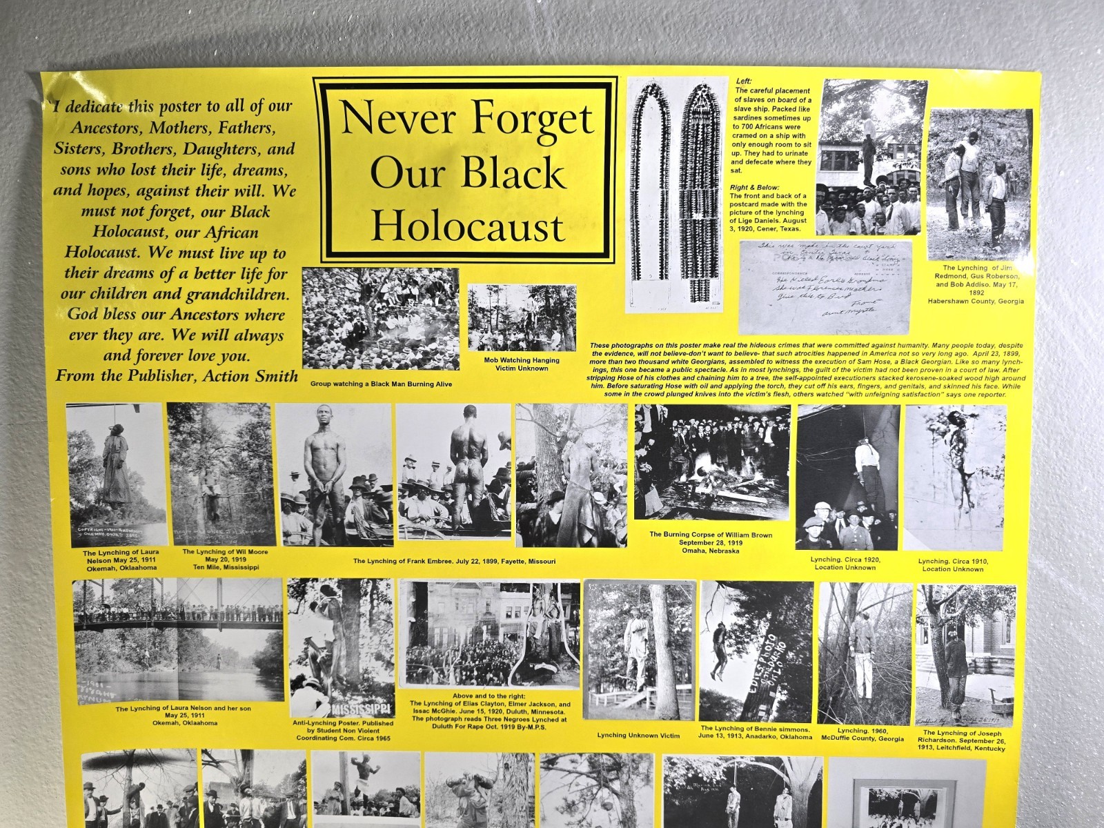 Black History Poster, African-American History 2003 Printing Brooklyn