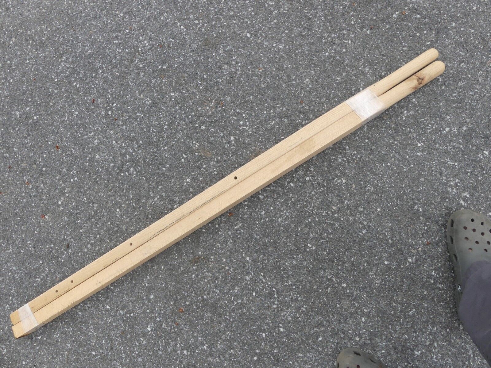 Natural Red Oak Wood Wheelbarrow Handles - 60" x 1½ x 1¾" *FACTORY SECONDS*