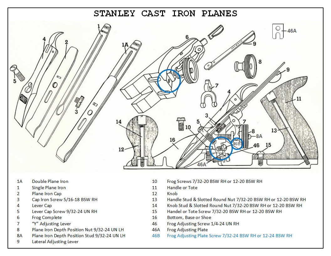 7/32-24 BSW HSS (#12-24) 5 Piece Tap & Die Set, Stanley Plane Restoration Tools