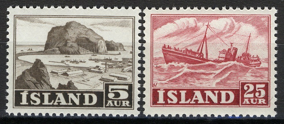 Iceland 1954, Fishing and agriculture set VF MNH, Mi 296-297