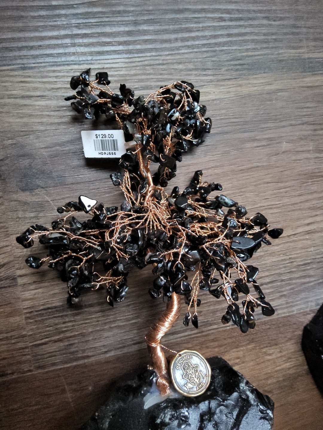 Lot of 2- Karma & Luck Black Onyx Feng Shui Tree Grounded Awareness HDPJ556