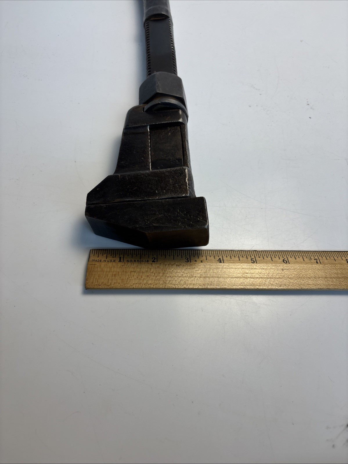 Antique Bemis & Call Co NYC Railroad Springfield Mass 18” Adjustable Wrench