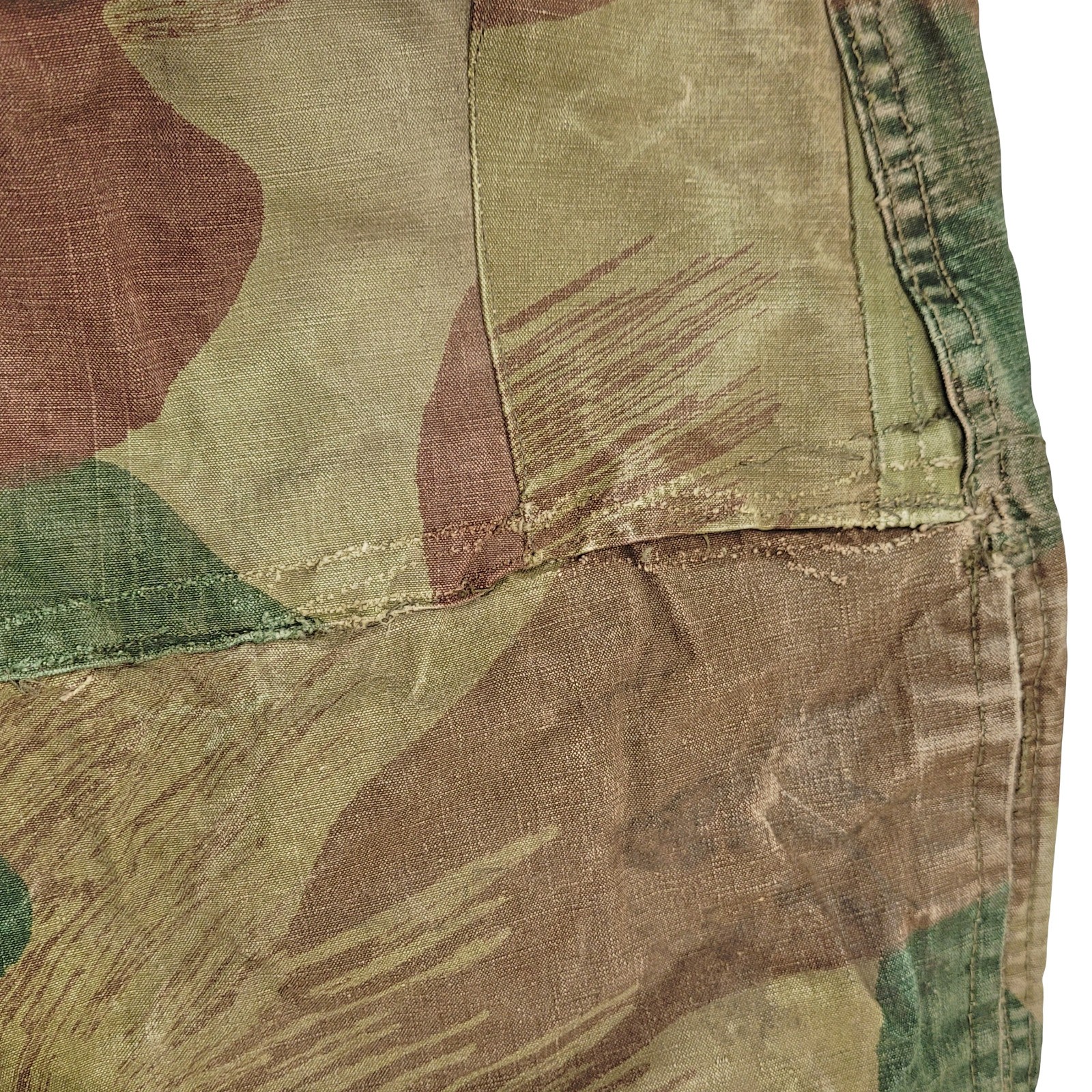 Army Trouser Original Belgian Vintage Rare WWII Combat Pants Brushstroke Camo